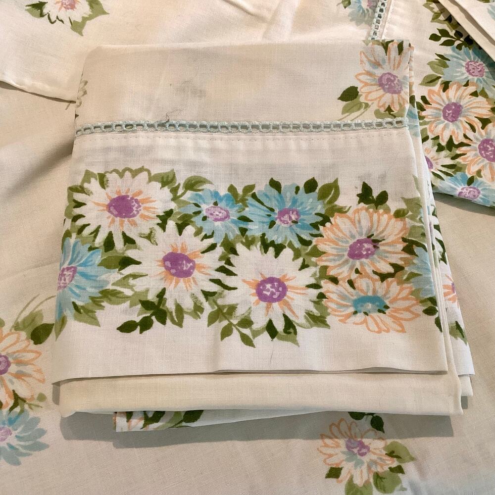 Vintage Morgan Jones Floral Pillowcases